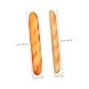YARDWE Artificial French Longbread Lifelike Fake Food Kitchen Decor Photography Props PU Fake Bread Model 2-Piece Pan - -