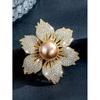 1 Elegant Look And Personalized Full Diamond Bauhinia Pearl Women'S Pin Brooch Cardigan Suit Accessory ClipElegant Jewelry