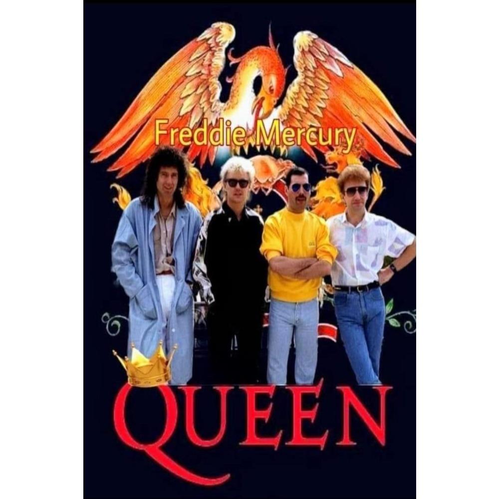 Metal Queen Band Wall Decor, Handmade 3D Tin Art for Living Room Bedroom Music Studio