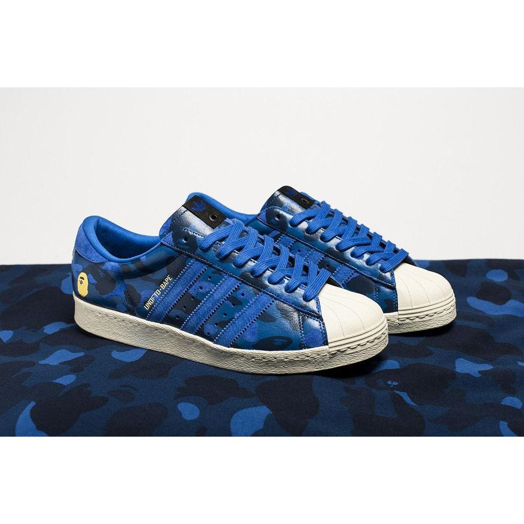 adidas Superstar 80s 'Blue Camo' (Unisex) Blue / Camo Skateboard Shoes S74775