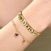 Fashion Golden 26 Letters A-Z Italian Links Charm Beads 9mm Stainless Steel Bracelet Jewelry DIY Hand Making