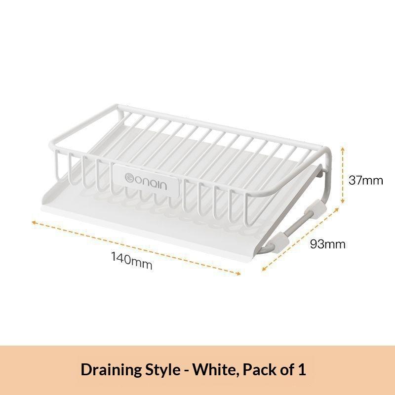 Multifunctional Shower Soap Rack Drainer Kitchen Shelf Sink Rag Dishwashing Detergent Dishcloth Organiser Kitchen Storage Racks