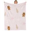 Blush Tropical Soft Flannel Blanket Breathable Warm Throw for Office Car Sofa Kids Room Birthday Xmas Gift