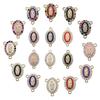 Oval Faith Alloy Pendant 16x20mm Enamel Double Hole for Bracelet/Earring