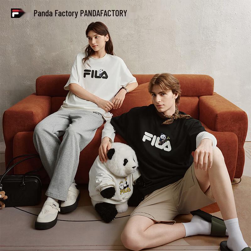 FILA Unisex Giant Panda Short Sleeve T-Shirt L