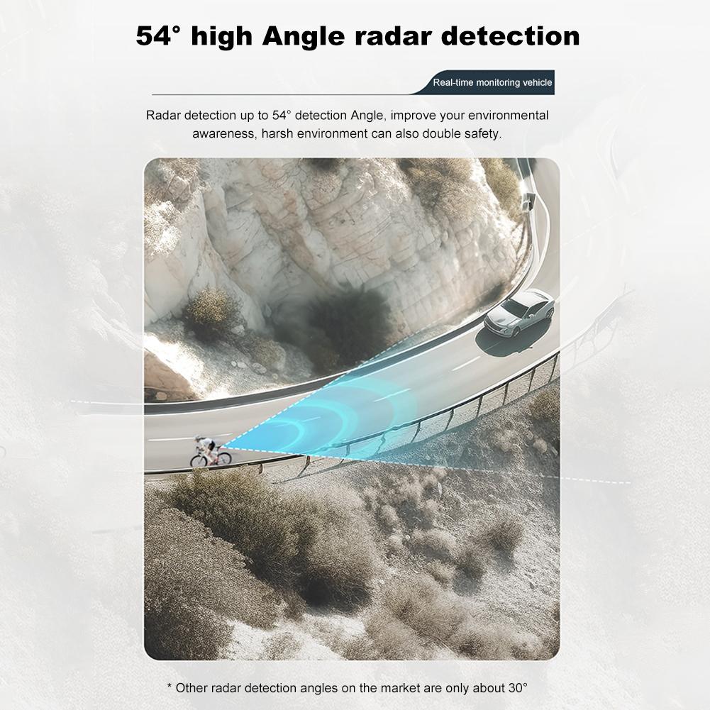 LED Bicycle Intelligent Radar Tail Light 1500mAh Bike Radar Warning Light High Brightness Bicycle Taillight Bike Accessories