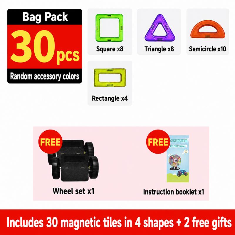 Magnetic Building Blocks Set ABS Kids Magnetic Tiles STEM Construction Toy Educational Building Kit Creative Play Boys Girls Home Learning