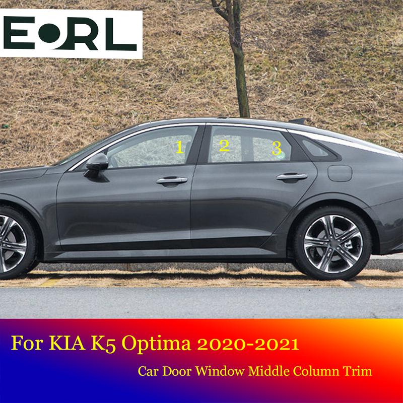 For Kia K5 Optima Car Door Window Middle Column Trim Decoration Protection Strip PC Stickers Car Accessories