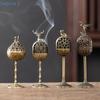 Legierung Hohl Aromatherapie Hirsch Kran Räucherbrenner Innen Hochfuß Ofen Büro Teeraum Dekoration Räucherkegelhalter
