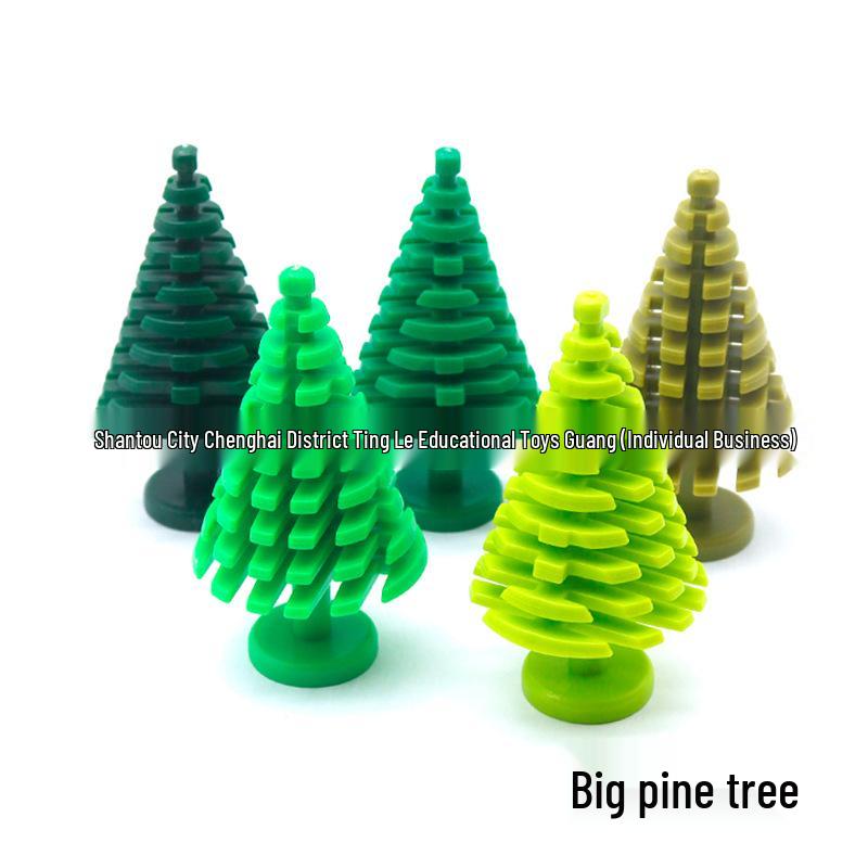 Pine Tree Building Blocks 2435 3471: Compatible with Lego Forest & Street Scenery Accessories.