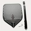 1PC Perforated Pizza Peel, 30.48 X 35.56 Cm Rectangular Pizza Transfer Peel, Professional Aluminum Turning Pizza Paddle
