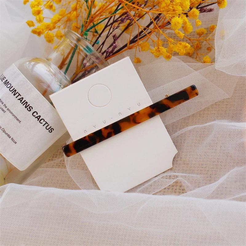 Süße Acetat Haarspangen Lange Haarspangen Bunt Schildpatt Geometrisch Seitliche Spangen Damen Haarschmuck