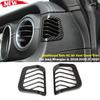 Carbon Fiber ABS Dash AC Air Vent Outlet Cover Trim For Jeep Wrangler JL JT 18+