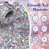 BORN PRETTY Gel Nail Color Glitter Holographic 6 Colors Polish Art Set Gel, Glitter, Spring/Summer Nails, (Gold, Blue), UV/LED Compatible, Type,