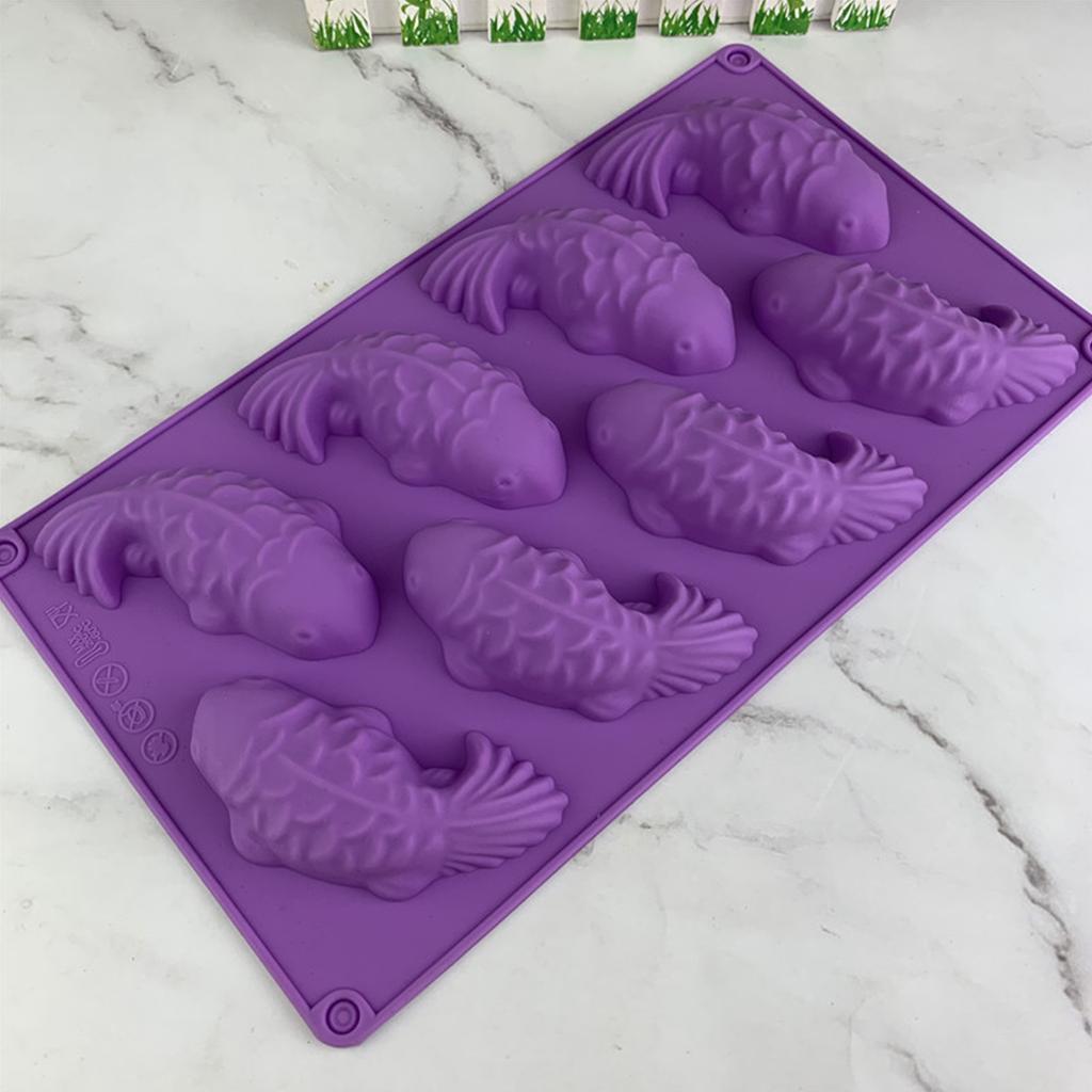 Silicone Cake Molds Carp Fish Shape Silicone Mould Fondant Chocolate Moulds for DIY Soap Crafts Decoration Baking Gadget