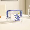 Cute Wallet Mini Data Cable Hair Accessories Storage Bag Transparent PVC Handbag Portable Makeup Bag