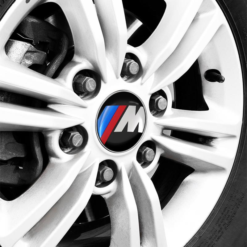 4PCS 60mm M LOGO Emblem Car Rim Cover Decal Tire Wheel Center Hub Cap Cover Auto Accessories for BMW X1 X3 X4 X5 E46 E90 F20 E60 E39 F10 M2 M3 M5