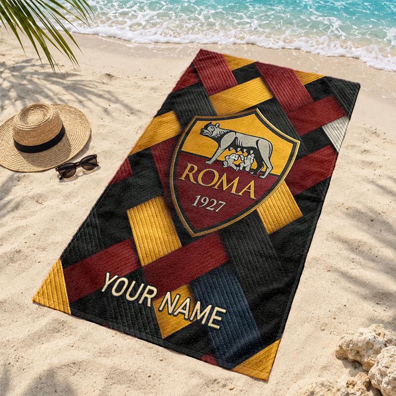 A.S Roma Custom Name Beach Towels Also Serve As Bath Towels Summer Essential a Musthave for the Outdoors the Beach and the Pool