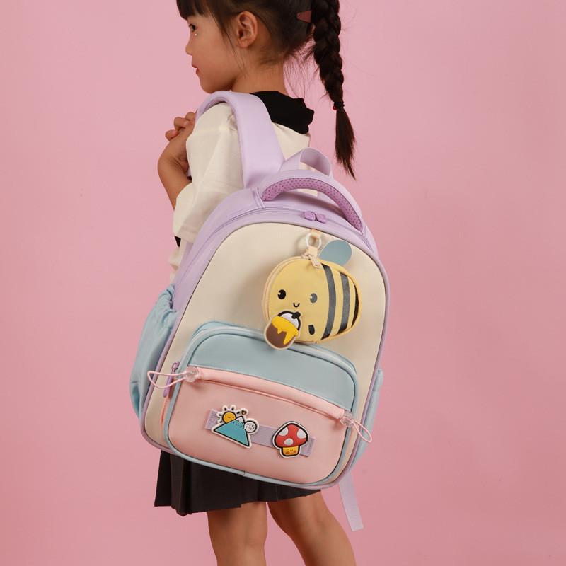 Bag School Kids With Cartoon Bee Design And Lightweight Nylon For Preschool