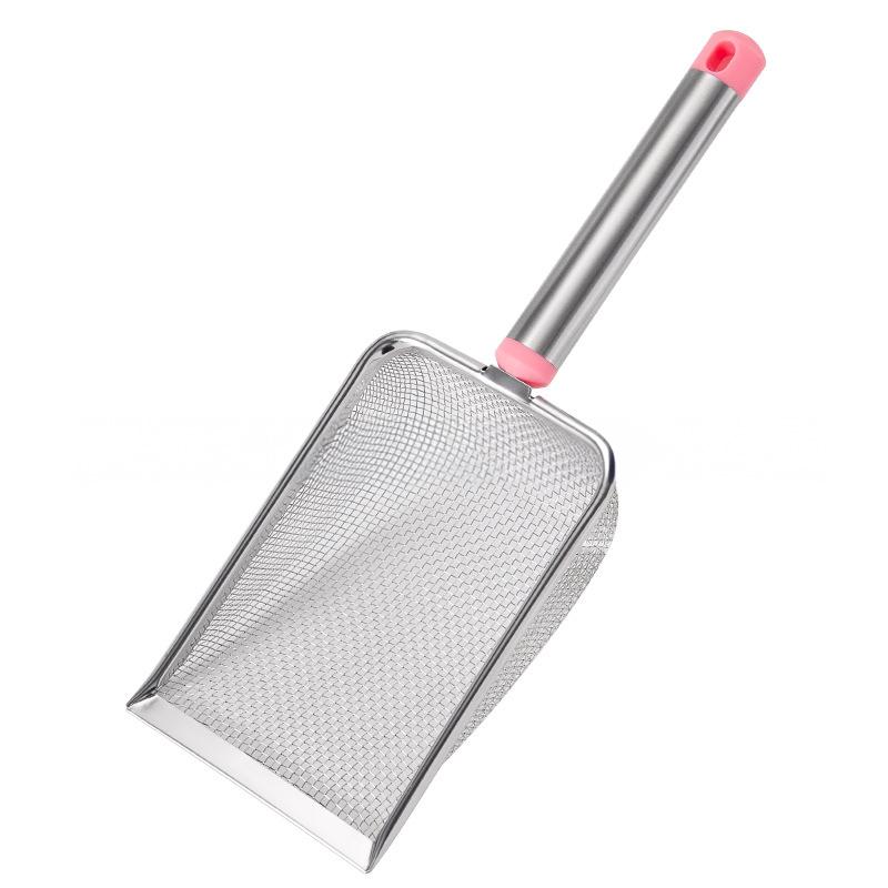 Stainless Steel Cat Litter Scoop Durable Mesh Kitten Litter Cleaner Pet Cleaning Tools with Hanging Hole Cat Accessories