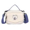Canvas Shoulder Bag Cute Cartoon Bear Handbag Large Capacity Tote Bag Harajuku Style Underarm Bag for Women Girls