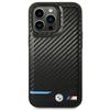 Etui do iPhone 14 Pro BMW Leather Carbon Czarne
