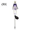 Glowing Skull Figurines for Lawn Solar Skeleton Yard Stake Light, Halloween Garden Decor Outdoor Lights with Cloak, Waterproof Lamp Haunted