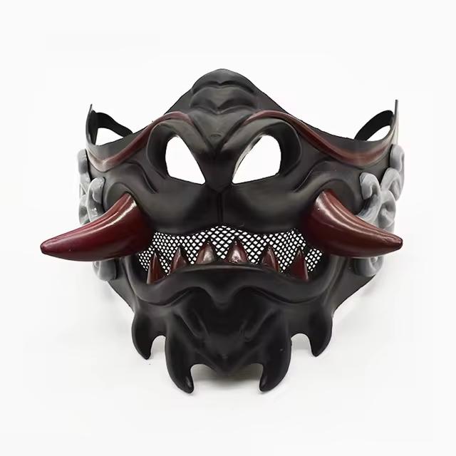 Halloween Japanese Samurai Ghost Devil Mask Halloween Devil Warrior Role Playing Horror Devil Warrior Prajna Killer Thick Mask