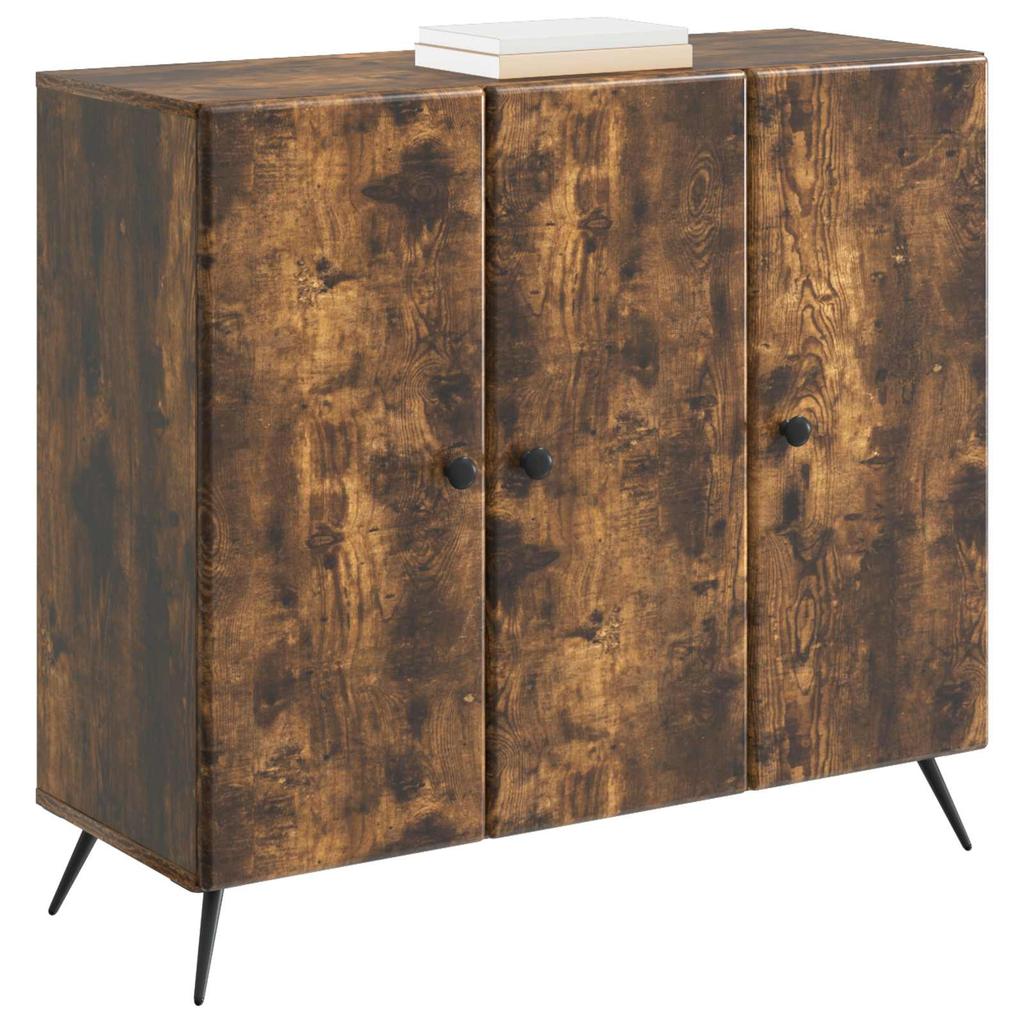 Sideboard Smoked Oak 89 x 34.5 x 80 cm Wood Based Panel