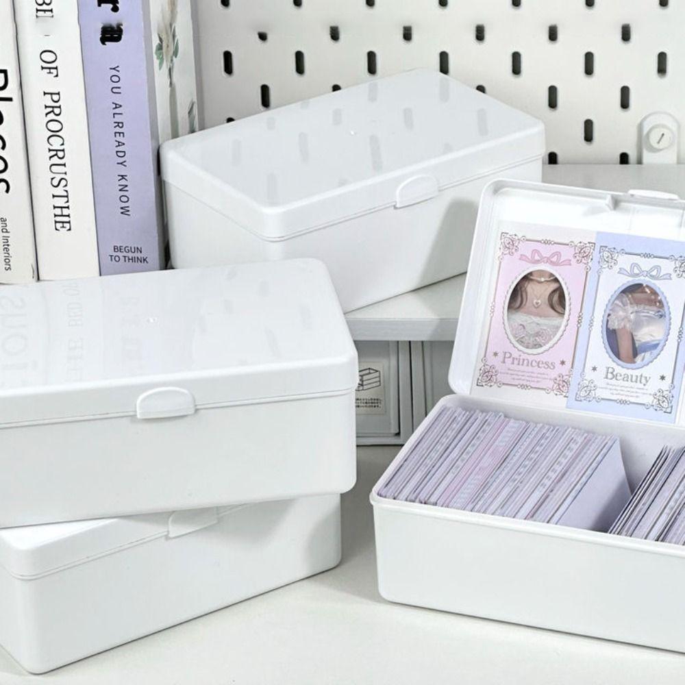 

Dustproof Picture Holder White Organizer Box Ins Storage Box Stationery