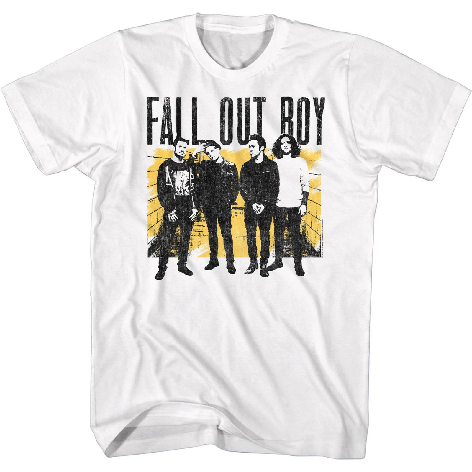 Fall Out Boy Backstage Group Photo Men s T Shirt Rock Band Tour Concert Merch 3XL