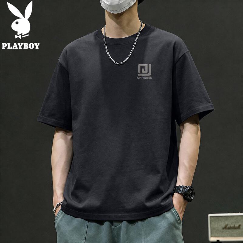 PLAYBOY Men's Round Neck Short Sleeve T-Shirt