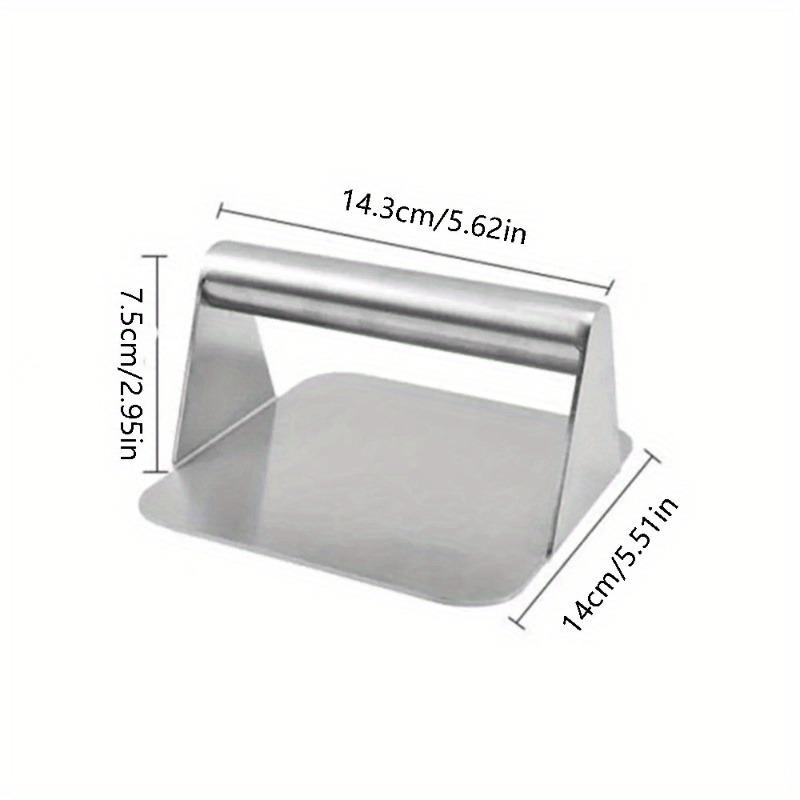 

Пресс для мяса для гамбургеров из нержавеющей стали 430, круглый, квадратный, пресс для мяса для гамбургеров, кухонный инструмент, пластина для пресса мяса 1 шт.