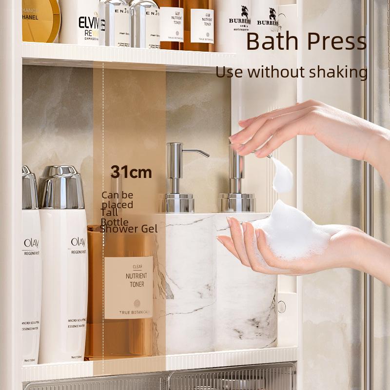 Wall-Mounted Multi-Layer Bathroom Rack for Storage and Organization