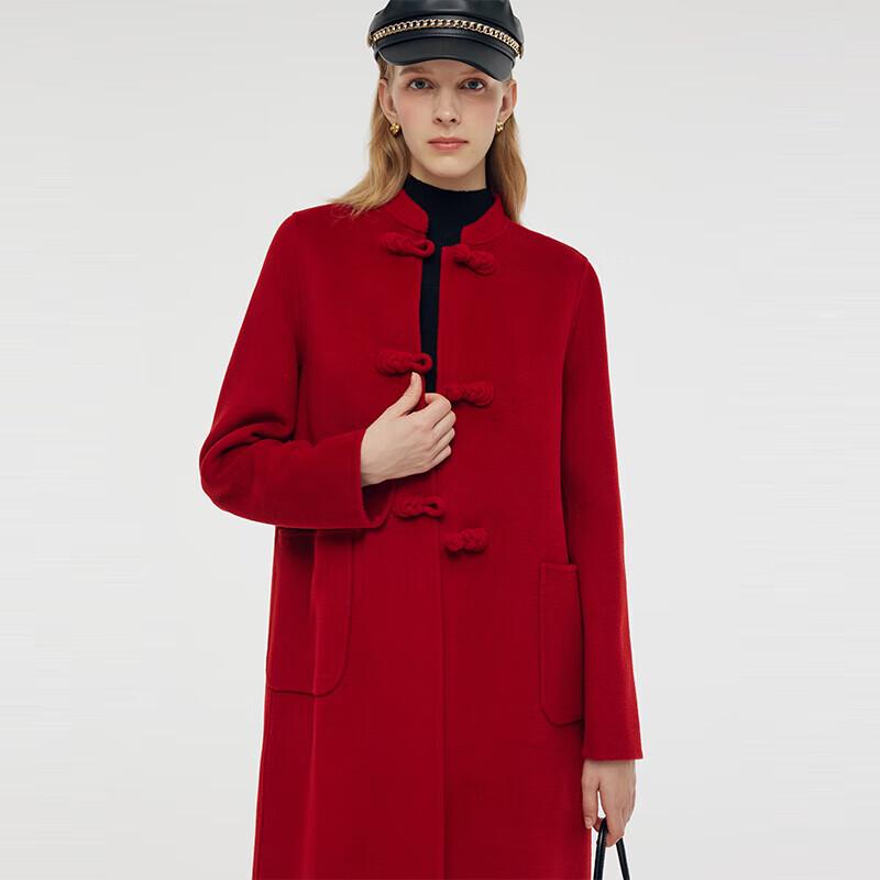 GOELIA Tencel Wool New Chinese Style Double-faced Coat
