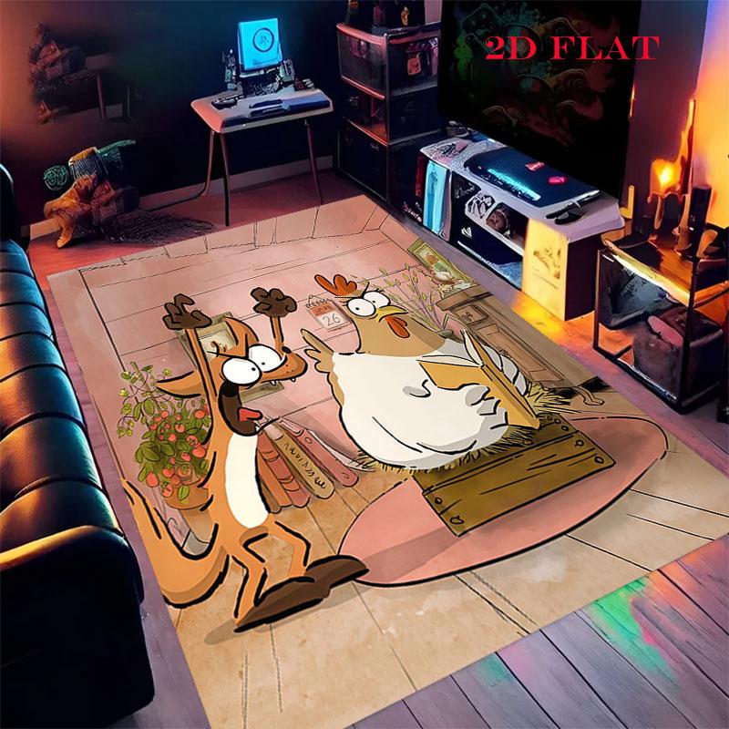 Big Bad Fox Charm Carpet Rug for Living Room Bedroom Home Sofa Decoration,Kids play Nonslip Floor Mat