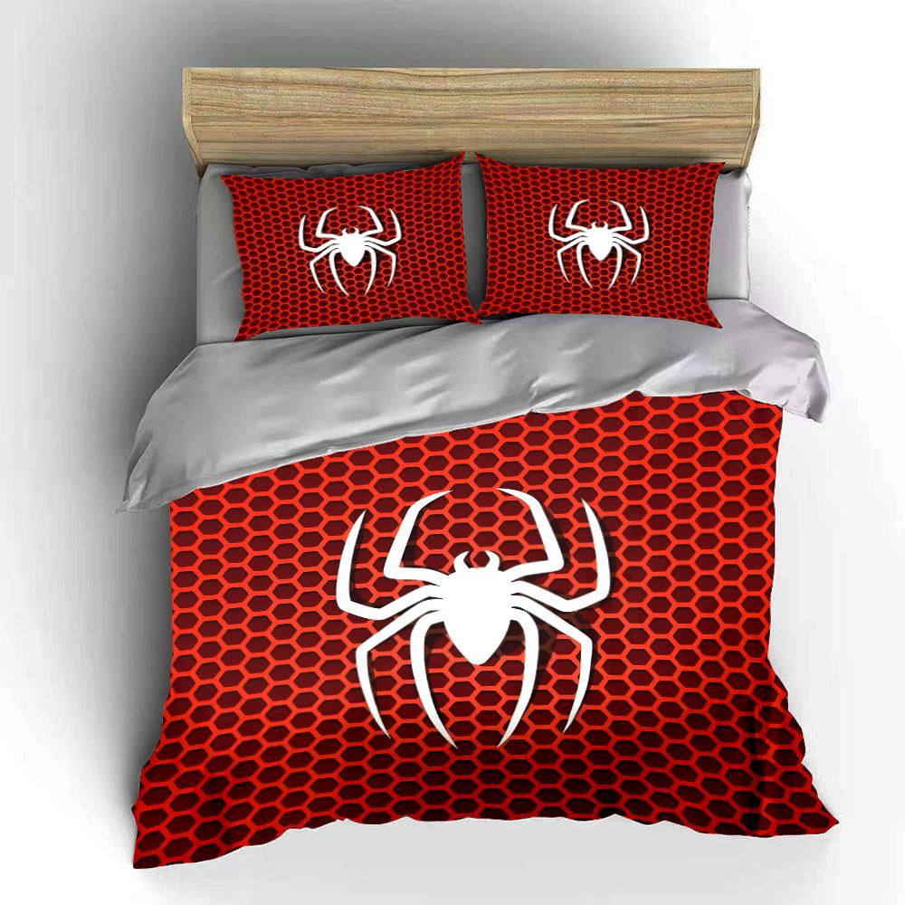 Spider Logo Three-Piece Set Multiple Sizes Kid'S And Adults' Bedroom Exquisite 3Pc Bedding Set, Gift