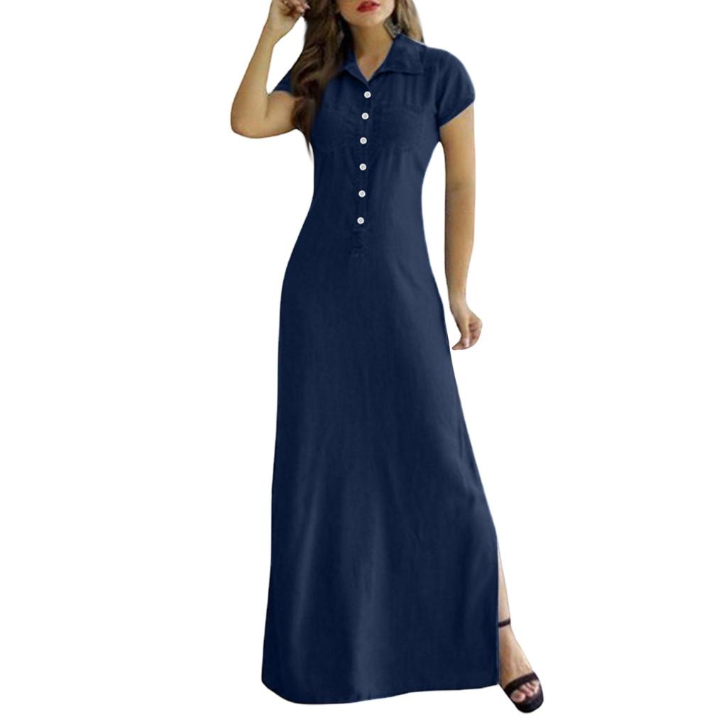 Women's Fashionable Retro Casual Denim Dress