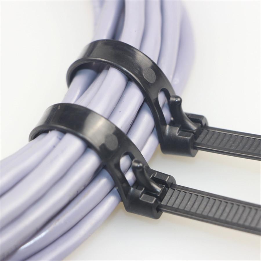 100Pcs Black Nylon Cable Ties Wire Line Fixed Fastener Zip Straps Tie Wraps 30cm