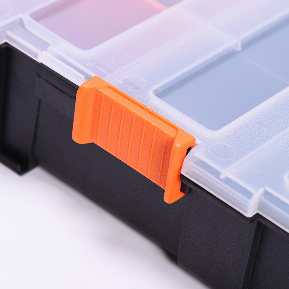 Double Side Tools Box Hardware Storage Box Small Parts Storage Case Hardware Tool Arrangement Box for Screws Nuts Nails Bolts