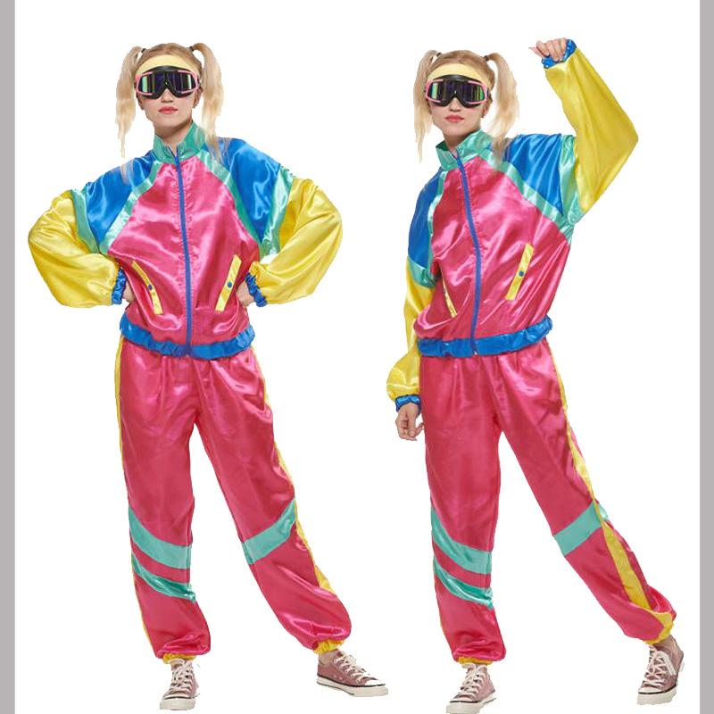 E-commerce Halloweenské disco disco oblečení, taneční sportovní oblečení růžové zboží
