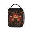 Tung Tung Tung Sahur Insulated Lunch Bags High Capacity Italian Brainrot Meme Meal Container Cooler Bag Tote Lunch Box Work