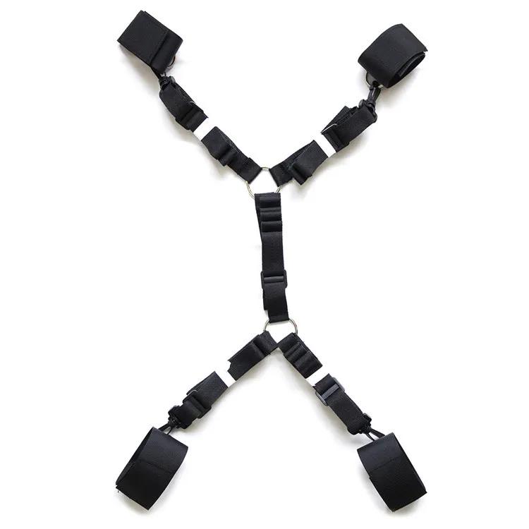 Bondage Bed Set Adult Sex Game Adjustable Handcuff Ankle Restraints Sex Toys for Women Man Couples Slave Erotic Products