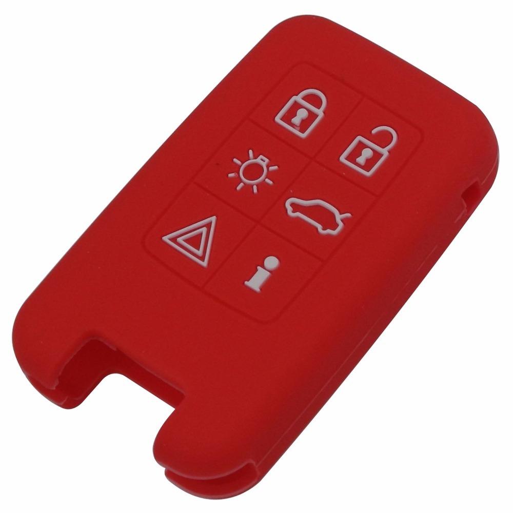 Jingyuqin Silicone 6 Pulsanti Smart Custodia per Chiave Telecomando Fob Cover Styling Per Volvo S60 S80 V70 XC60