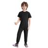 Unisex Kids Adaptive Clothing Jumpsuit Round Neck Short Sleeve Design Back Invisible Zipper Solid Color Full Body Outfit
