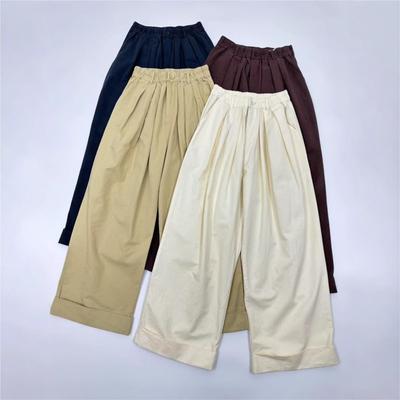 Einfache Vielseitige Elastische High-Waist Hosen Damen Locker Weites Bein Damen Lässige Hosen