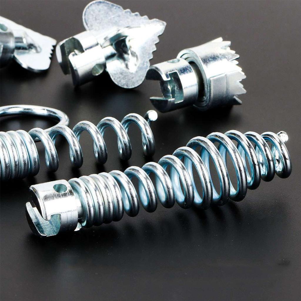 7-delt Avløpsrenser Kombinasjon Kutterhode Rørrengjøringsverktøysett For Effektiv Avløpsåpning På Kjøkken Bad