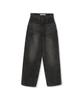 VIVACIOUS Beads Baggy Denim Pants Black