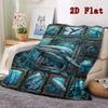 Whale Fantasies 2D Flat Pattern Flannel Blanket, High Quality All Seasons, Home Decor, Warmth and Comfort, Perfect for Christmas Gifts.