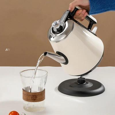 Electric Kettle 1PC Thickened 304 Stainless Steel Long Spout Double Layer Automatic Power Off Anti-dry Burning Tea Making Kettle